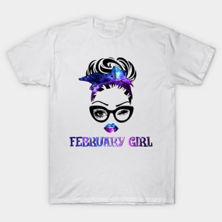 February Girl Galaxy T-Shirt